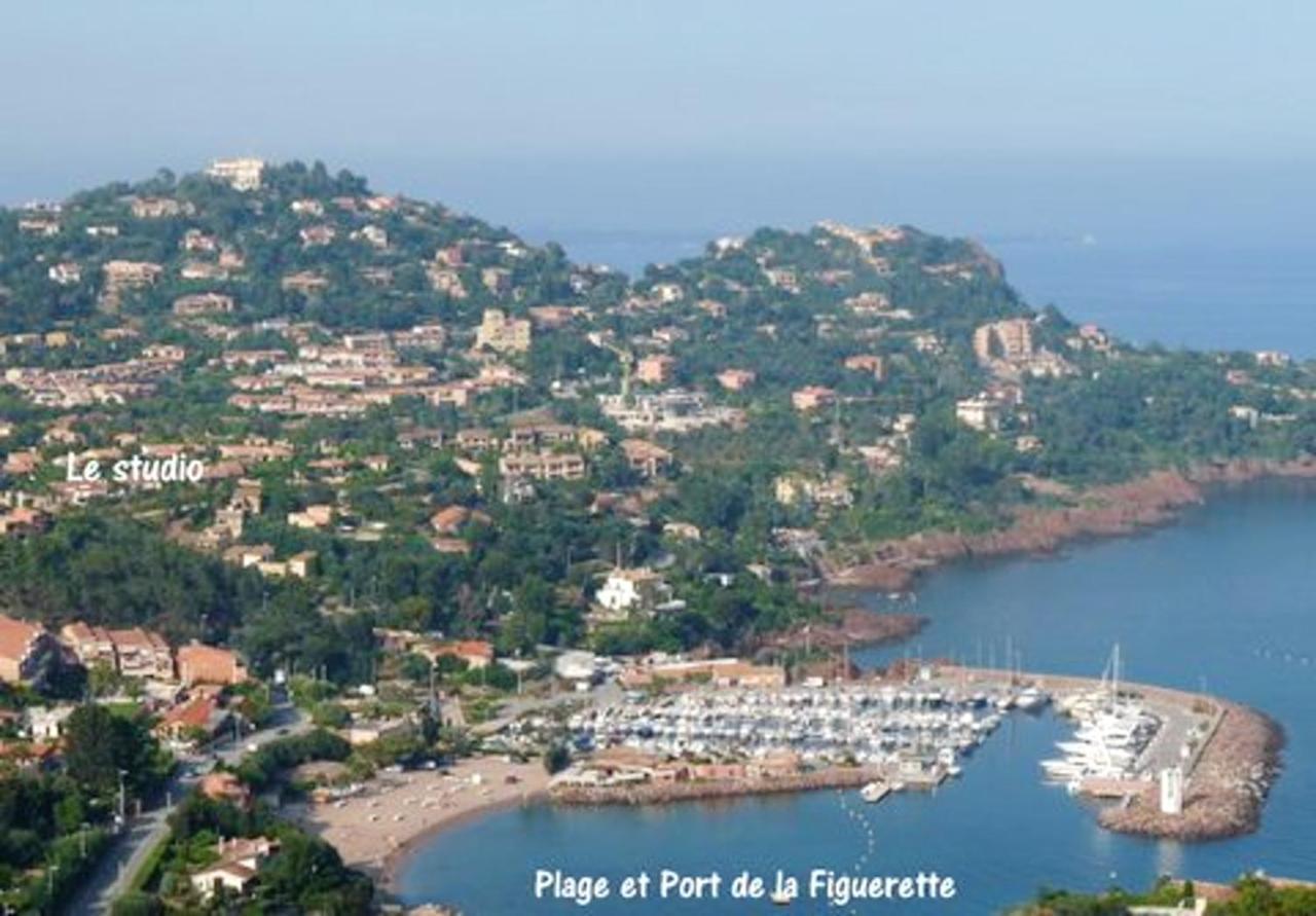 Studio A Theoule Sur Mer A 400 M De La Plage Avec Vue Sur La Mer Terrasse Amenagee Et Wifi Leilighet Eksteriør bilde